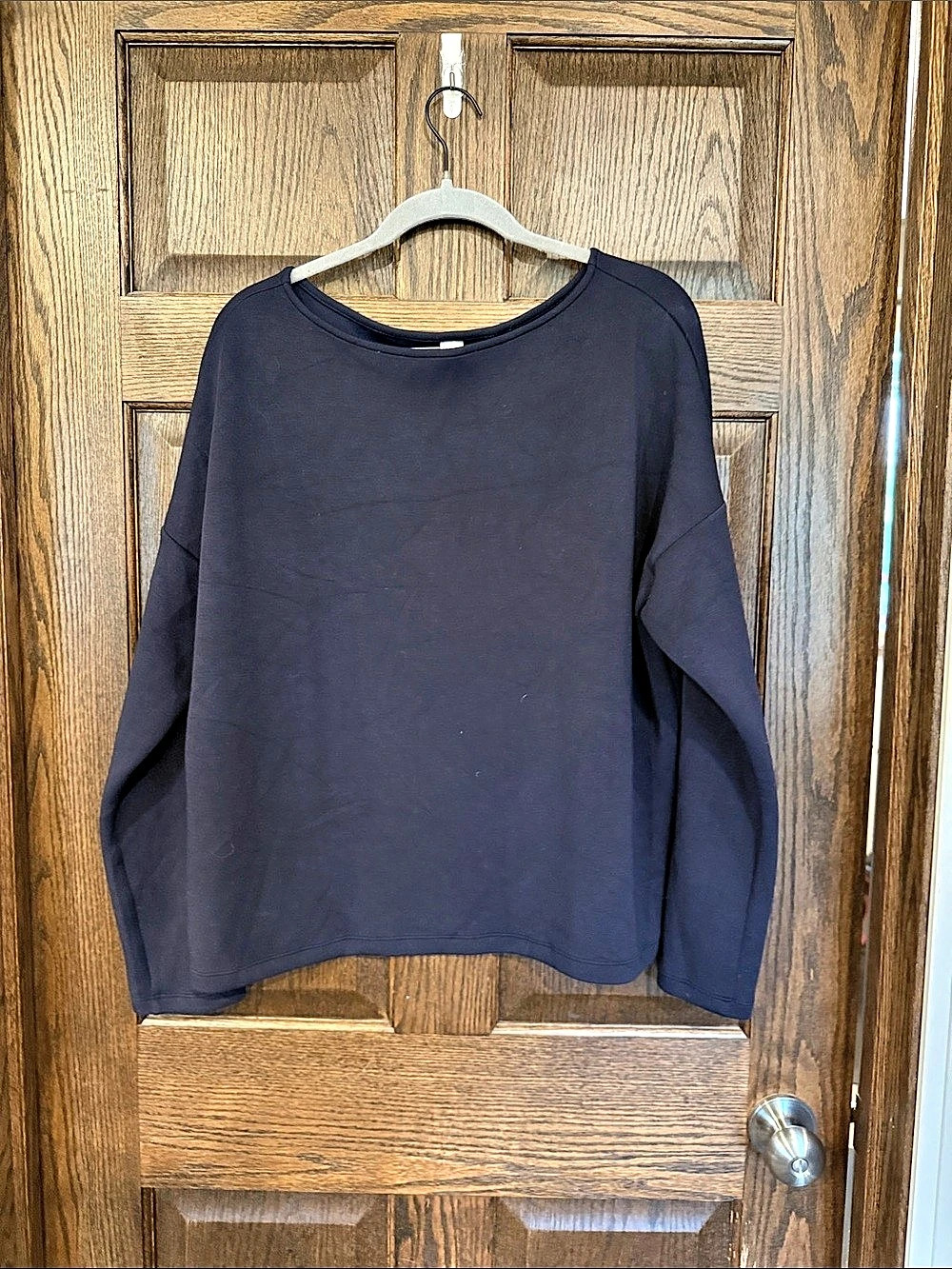 SPANX AirEssentials Long Sleeve Top in Blue Size XL Like New